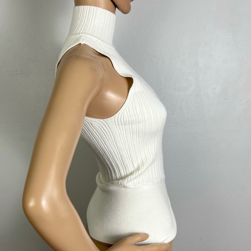 RAMY BROOK WHITE SLEEVELESS RIBBED TOP - Picture 6 of 9
